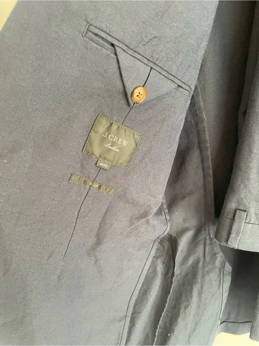 J.Crew Ludlow Slim Fit Navy Linen Suit — Baird McNutt Irish Linen
